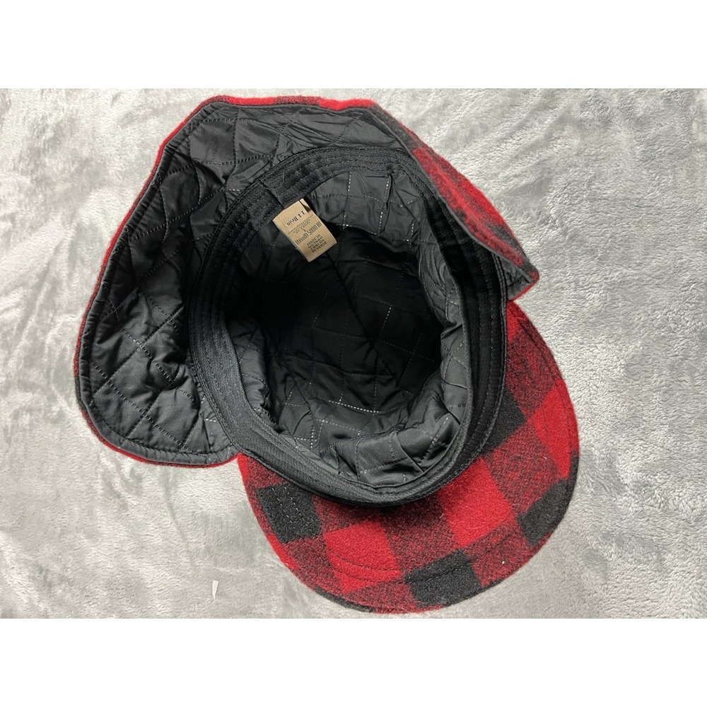 LL Bean Hat Men Large Buffalo Plaid Wool Ear Flap Trapper Lined Hunting Outdoor - Picture 6 of 8
